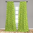 thumbnail image 5 of Ambesonne Kiwi Curtains, Exotic Fruit Slices Pattern, Pair of 28"x63", Lime Green Pastel Yellow, 5 of 5