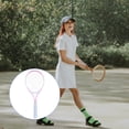 thumbnail image 4 of lacooooppia Tennis Racket Tennis Equipment Practical High Strength Nylon Strings Tennis Racquet for Park Recreational Garden Outdoor White, 4 of 8