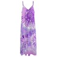 thumbnail image 4 of Colorful Swirls Tie-dye Design Sleeveless Dress Woman Fashion Long Dresses Women's Summer Suit Dress 2025, 4 of 7