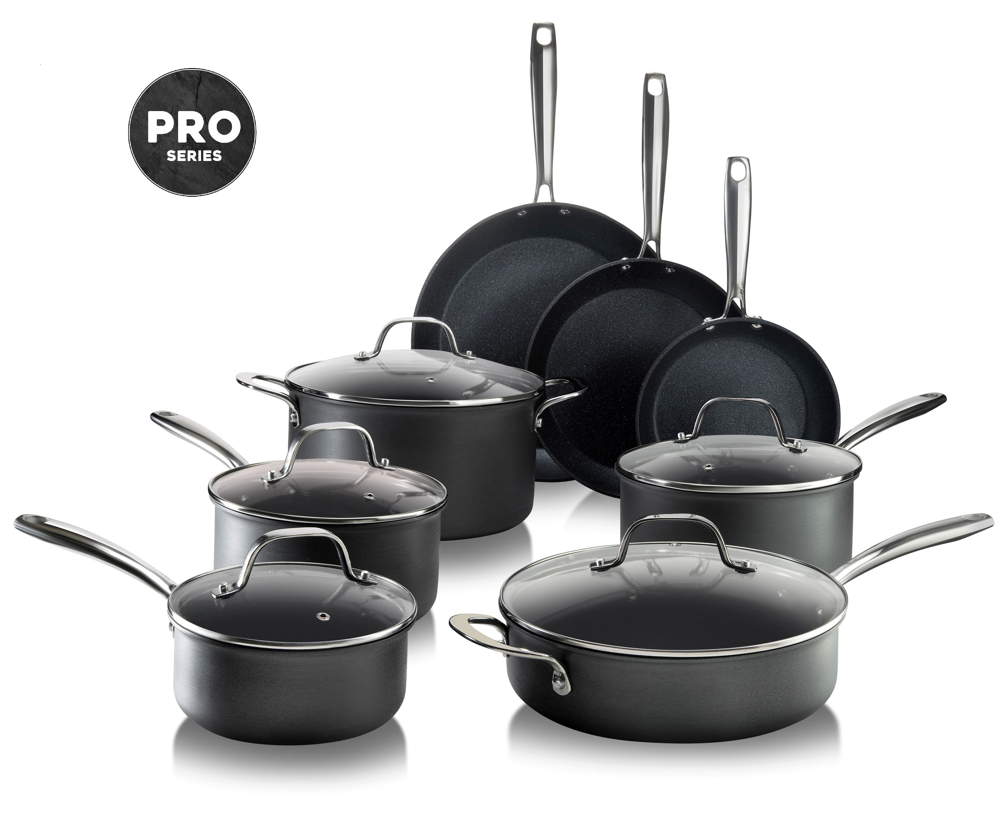 Granitestone PRO Hard Anodized Pots and Pans 13 Piece Premium Chef’s Cookware Set with