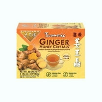 Prince of Peace Ginger Tea Honey Crystals Turmeric Digestive Support Caffeine Free Instant Beverage, 10 Count