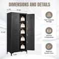 thumbnail image 2 of Yizosh Metal Pantry Cabinet,Tall Kitchen Pantry Storage Cabinet with Doors and Adjustable Shelves - 61" Black Cupboard Cabinet for Kitchen, Living Room,Dining Room,Home, 2 of 14