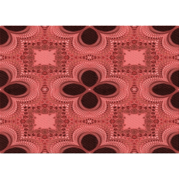 Ahgly Company Machine Washable Indoor Rectangle Transitional Red Area Rugs, 7' x 10'