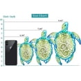 thumbnail image 5 of Jinsinto Set Of 3 Metal Sea Turtle Beach Theme Decor (blue-green), 5 of 5