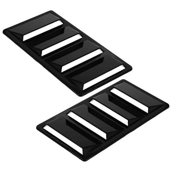 FRCOLOR  2 Pcs Bonnet Vent Cover Accessory Hood Scoops for Cars Black