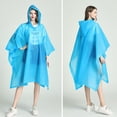 thumbnail image 4 of TNOBHG Adult Raincoat Eva Transparent Hooded Raincoat Adult Unisex Mid-length Poncho Solid Color Raincoat, 4 of 8