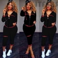 thumbnail image 3 of Ensemble de Survêtement pour Femmes 2 Pcs, Marque pour Dames, Automne, Manches Longues, Décontracté, Chandails à Capuchon à Col Rond + Pantalons Longs, Grande Taille, спортивный кост, 3 of 4