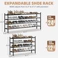 thumbnail image 2 of Zapatero extensible de metal de 4 niveles STORAGE MANIAC, 61-121 cm, 2 of 7