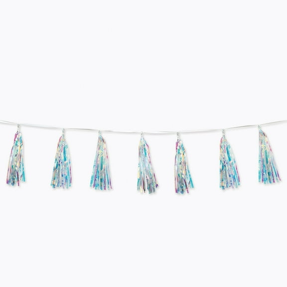 Beistle Set of 6 Iridescent Color Tassel Design Party Garlands 8’