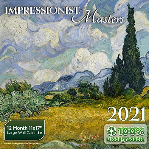 Impressionist Art Wall Calendar for 2021, Painting Masters 11x17