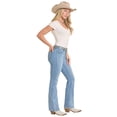 thumbnail image 2 of Rock and Roll Denim Womens Rock and Roll   Notched Pocket Mid Rise Bootcut 31x36 Denim, 2 of 4