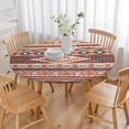 thumbnail image 3 of Boho Red Southwestern Ethnic Pattern Round Fitted Tablecloth with Elastic Edge,Dining Table Cover Waterproof,Outdoor Round Tablecloth for Camping,Dining,Indoor and Outdoor, 3 of 7