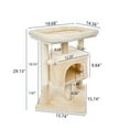 thumbnail image 6 of Pefilos 29" Cat Tree Tower for Indoor Cats Cat Condo with Sisal Scratching Posts, Plush Perch, Cat Bed Furniture, Beige, 6 of 16