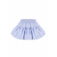 thumbnail image 3 of Forever 21 Pleated Bow Gingham Mini Skirt, Color-Blue/White, Size-S, 3 of 5