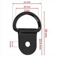 thumbnail image 2 of 20 Pices Anneaux D'Arrimage Anneau en D, Traction Anneaux Arrimage, Anneau d'Arrimage, pour Remorques, Voitures, Camions, Kayaks, Outils lectriques,, 2 of 5