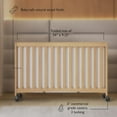 thumbnail image 4 of Foundations Full Size Travel Sleeper Folding Hotel Crib and Sheet Bundle – Includes Wooden Portable Crib with 3" Foam Mattress (Natural) and 6-Pack White Fitted Full Size Crib Sheets, 4 of 7