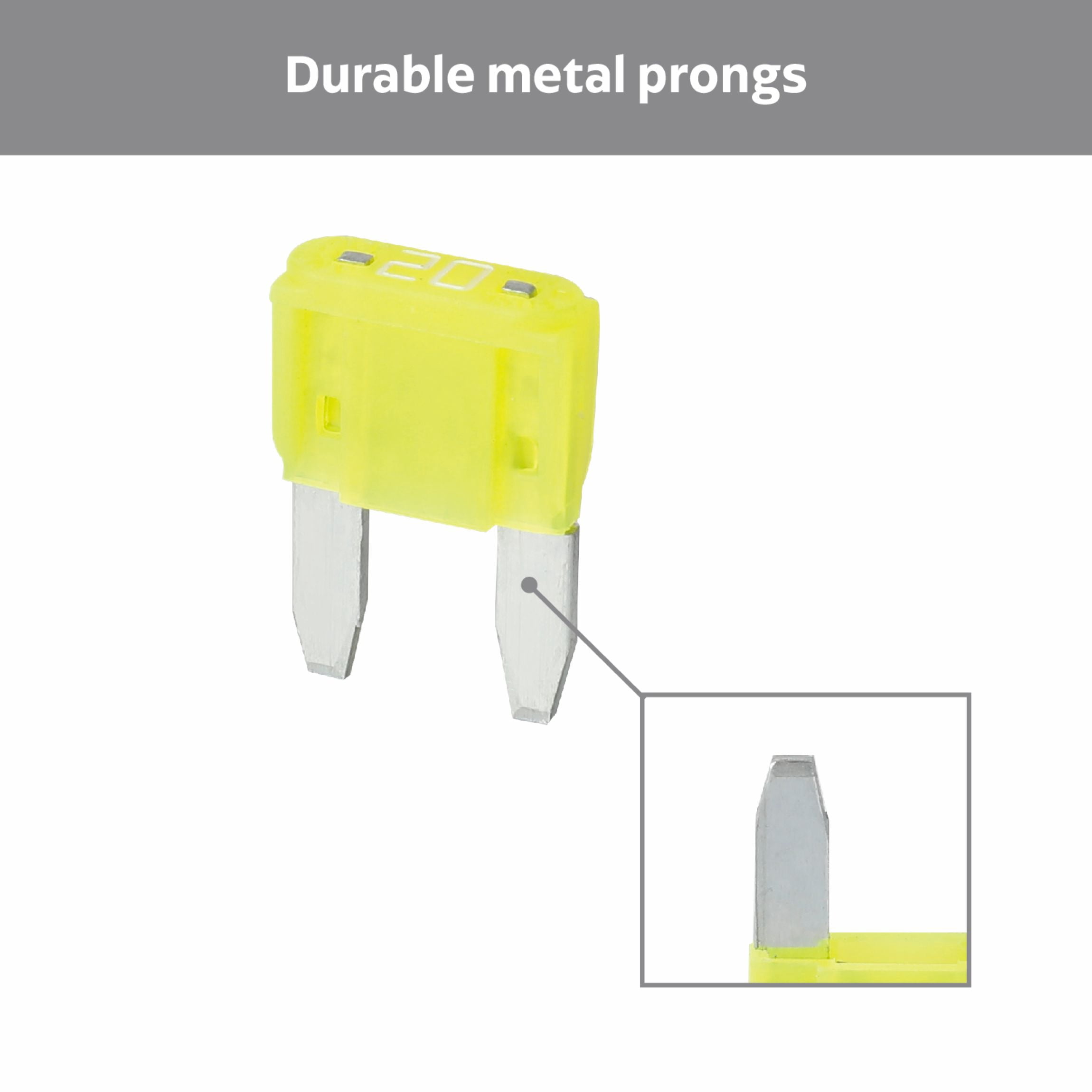 EverStart 20 Amp ATM Mini Blade Fuses, UL Listed Automotive and Marine Fuses, 5 pack