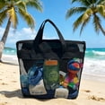 thumbnail image 6 of AUNVITO Mesh Net Beach Tote Bag, Large Capacity Ventilated Sand-Proof Shoulder Handbag for Summer Swimming Travel Outdoor, 1pc, 6 of 7