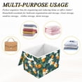 thumbnail image 6 of Yayeee Collapsible Storage Bin with Lid Fabric Closet Decorative Basket with Handles, Orange Fruit, 6 of 7