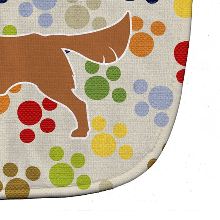 Golden Retriever Pawprints Baby Bib
