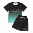 thumbnail image 4 of Tiijoy Girls Summer Outfits Gradient Short Sleeve T Shirt Shorts Set, Sizes 11-12, 4 of 4