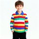 thumbnail image 1 of Blusa y camisa de manga larga con cuello vuelto para niños, blusa deportiva recreativa con estampado de rayas de verano para niños, blusa de manga larga con cuello vuelto para niños, parte superior de, 1 of 6