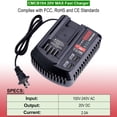 thumbnail image 4 of Cargador de batería Kekepowtobat CMCB104 para Craftsman V20, 4 of 9