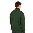 thumbnail image 5 of Aran Woollen Mills Men's Green Relaxed Fit Lined Zip-Up Sweater, Medium, 5 of 7