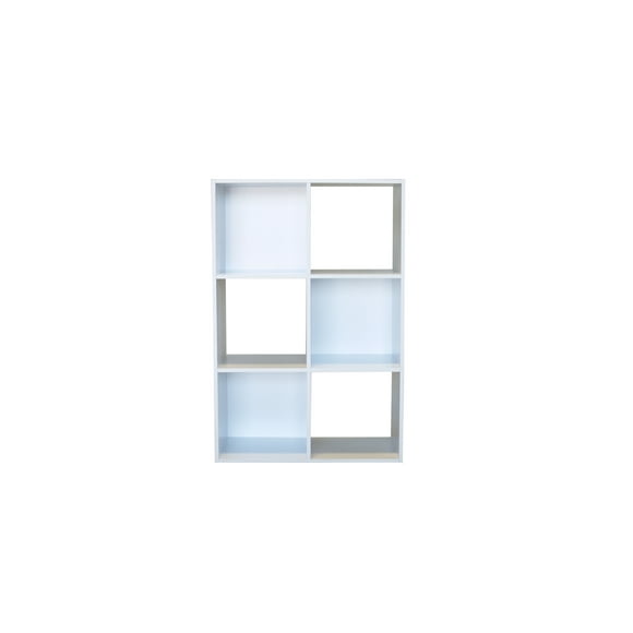 White 6 Cube Bookcase