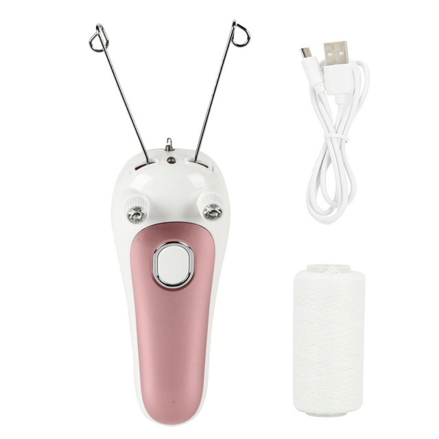 Threading Epilator, Safe Electric Threading Epilator, Long Endurance Efficient Beautiful ABS For Face Arm Gold,Pink