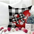 thumbnail image 2 of Buffalo Plaid Valentines Day Pillow Covers 16x16 Set of 4 Valentines Day Decor Polka Dot Red Heart with Bow Love Truck Valentine Pillows Decorative Throw Pillows Valentines Day Decorations G169-16, 2 of 5