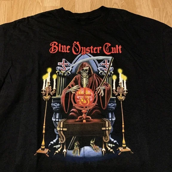 RARE Vintage Blue Oyster Cult Tour T-shirt Black Cotton Tee