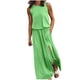 thumbnail image 1 of Elegante vestido de apertura de tenedor sólido de cuello redondo sin mangas casual de verano sexy para mujer OAVQHLG3B Store  lin121212, 1 of 5