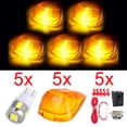 thumbnail image 5 of CCIYU QTY(5) Roof Running Light Cab Marker Amber Cover Top Lamp Lens + Wiring pack + Xenon White 6-5730-SMD LED Fit 1999-2015 Replacement fit for Ford E/F, 5 of 5