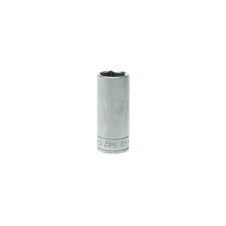 

Teng Tools 16mm 3/8 Inch Drive 6 Point Deep Metric Socket - M380616-C