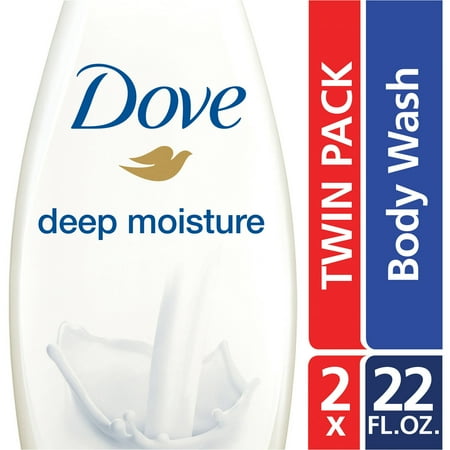 Dove Deep Moisture Moisturizing Body Wash, 22 oz, twin pack