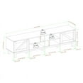 thumbnail image 3 of 70" Simple Wood Barndoor TV Stand - Rustic Oak, 3 of 11