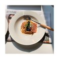 thumbnail image 1 of Dining Plate Pure White Ceramic Plate Thread Hat Plate Deep Plate Dessert Cake Plate Salad Plate Household Kitchen Restaurant Round Plate, 1 of 7