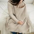 thumbnail image 6 of Byseng Nursing Cover for Baby Breastfeeding, Privacy Feeding Cover for Mom, Soft Cotton Nursing Apron with with Arch Neckline - Khaki, 6 of 8