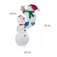 thumbnail image 2 of Fraser Hill Farm Prelit LED Tinsel Collapsable Snowman Decoration, 6-Ft., 2 of 19