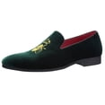 thumbnail image 2 of Santimon Mens Dress Shoes Velvet Loafers Slip-on Classic Party Casual Business Shoes Green 5.5 US, 2 of 7