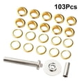 thumbnail image 1 of 103 Pcs Tarp Grommet Repair Installation Kit Tent Awning Canopy Brass Ring Flags, 1 of 10