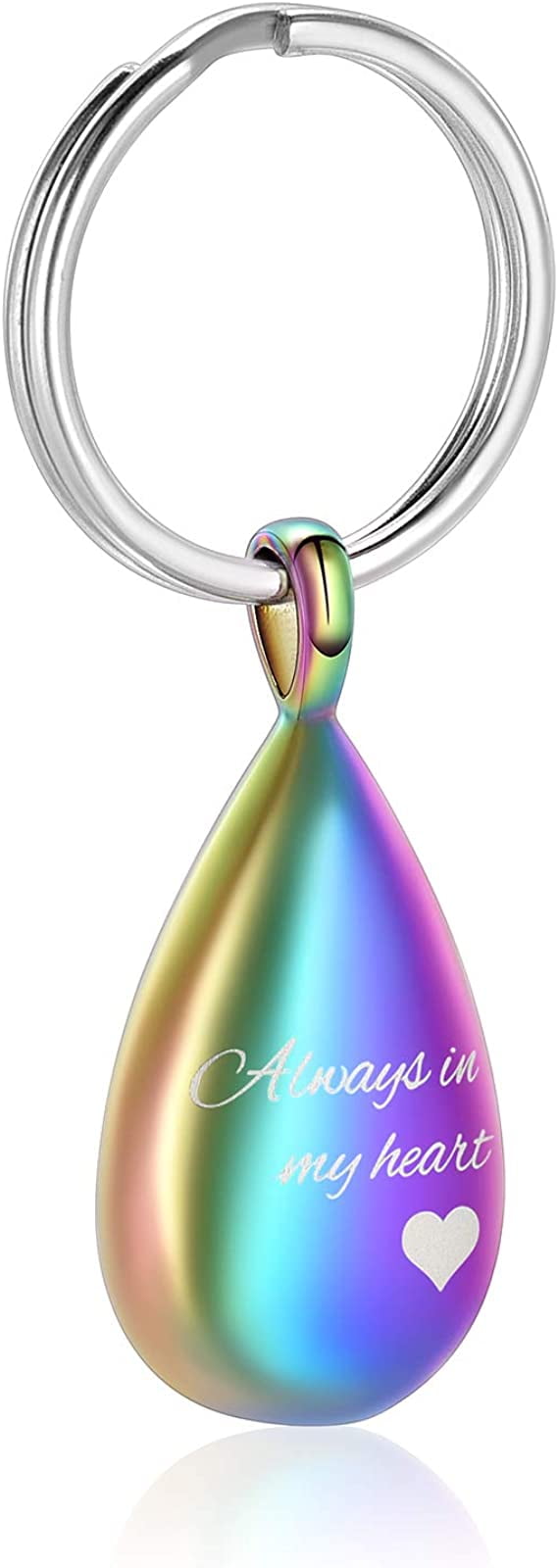 Cremation Keychain for Ashes Always In My Heart Urn Locket Cremation