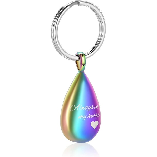 Cremation Keychain for Ashes Always In My Heart Urn Locket Cremation