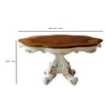 thumbnail image 5 of Wooden Top Dining Table With Pedestal Feet, Antique Pearl & Cherry Oak, 5 of 11