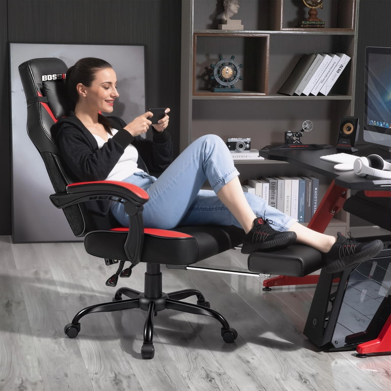 BOSSIN Big and Tall Gaming Chair, Massage, Footrest photo 3