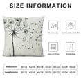 thumbnail image 5 of YINGXI Throw Pillow Cushion Cover, s Blowing in The Wind Fluffy Flower Romance Theme, Zippered Double-Side Digital Print Decor,White and Black 20x20in, 5 of 5