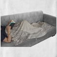 thumbnail image 6 of Taupe Soft Flannel Fleece Throw Blanket, Lace Like Framework Borders with Details Delicate Intricate Retro Dated Print, Cozy Plush for Indoor and Outdoor Use, 50" x 60", Taupe, by Ambesonne, 6 of 6
