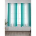 thumbnail image 2 of Sheer Curtains 63 Inch Length 2 Panels Set for Bedroom, Aqua White Ombre Semi Sheer Curtains for Windows, Gradient Abstract Minimalist Aesthetic Voile Window Treatments Rod Pocket Curtain, 2 of 7
