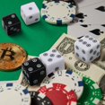 thumbnail image 4 of 20 Pieces Standard 16 mm Black and White Dice 6-Sided Game Dice Set Acrylic Material Dice with Velvet Pouch for Playing Games, Like Board Games, Dice Games, Math Games, 4 of 7